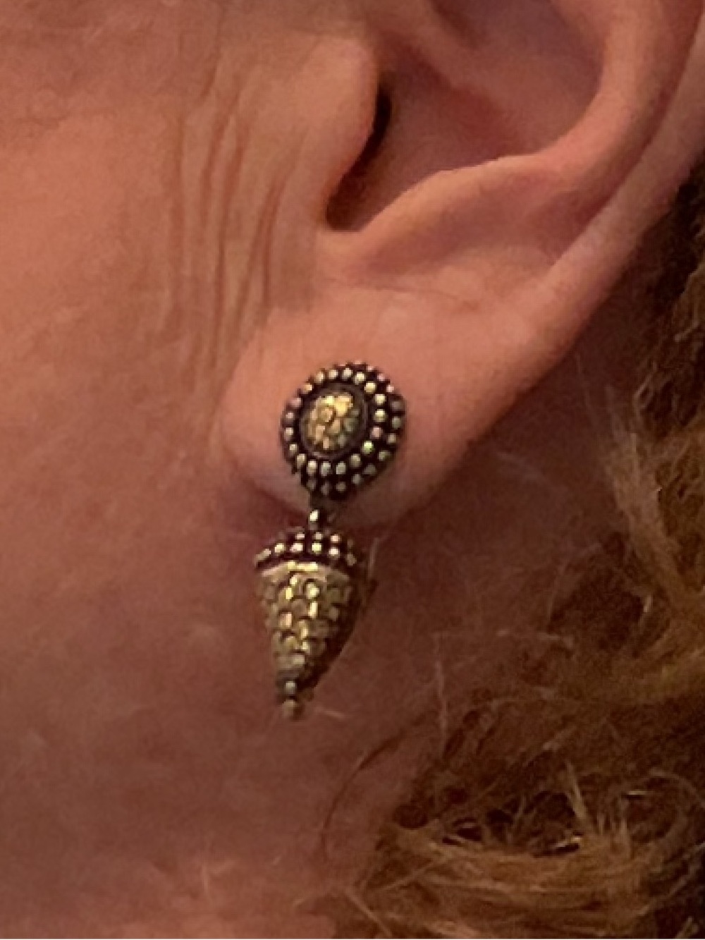 Vintage John Hardy Cone Drop Earrings